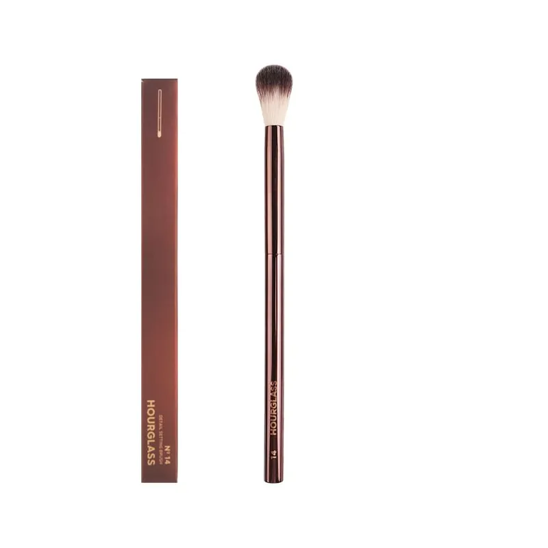 1pc Hourglass Powder Contour Berus solek Pemerah Pipi Bedak Berus solek pemegang logam Concealer Bronzer high end dengan kotak — image 32