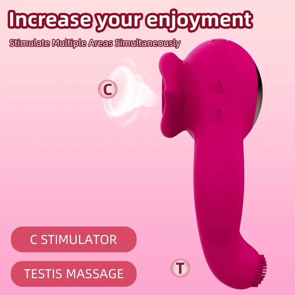 Menghisap Lidah Menjilat Kelentit Perangsang Ejakulasi Tertunda Ejakulasi Cincin CockCincin Perangsang Kelentit Skrotum Massager Erotik SeksMainan untuk Pasangan — image 4