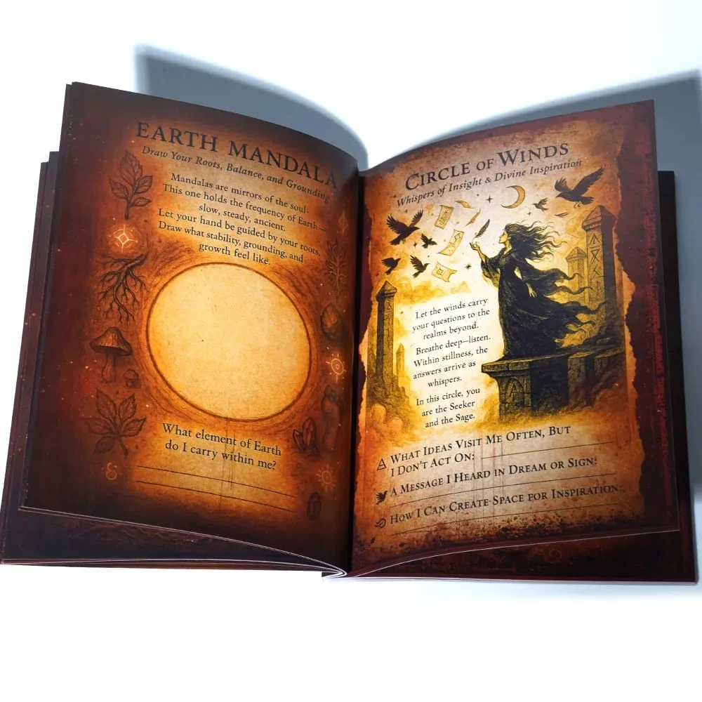 The Sacred Labyrinth a Witch's Self-Discovery Codex Εξερευνήστε 74 σελίδες του Mystieal Self-Diseovery Shadow Work Grimoire Growth Work — image 4