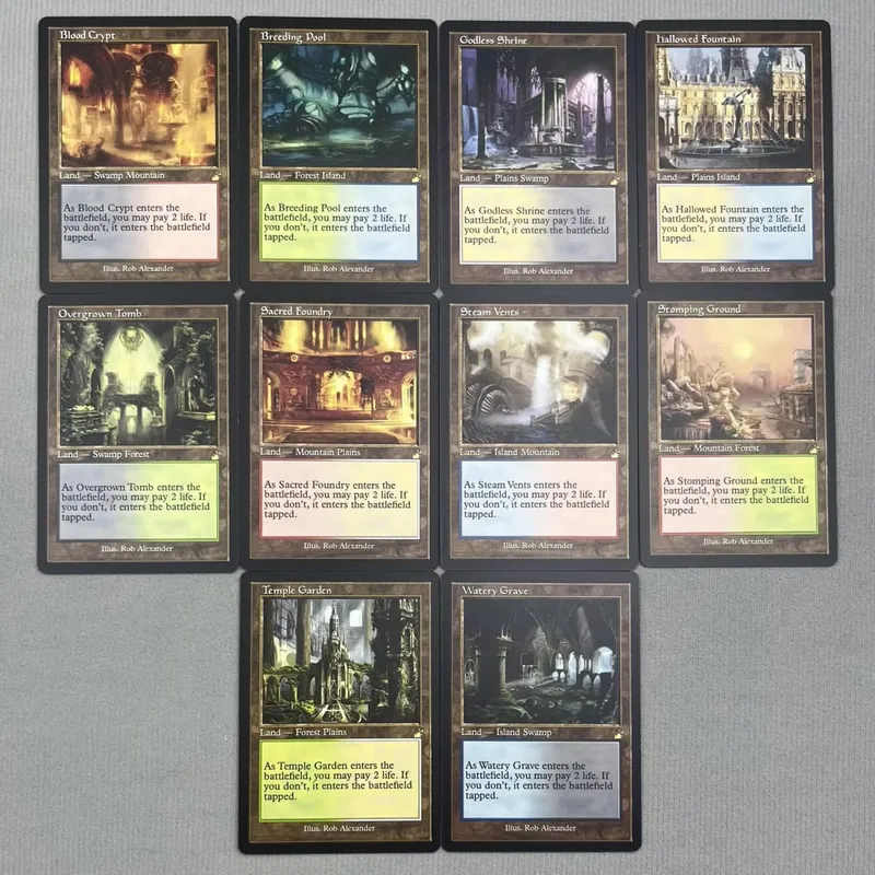 TCG Proxy Cards Deck Borad Games โฮโลแกรมเดี่ยว Black Lotus Power9 Dual Lands The One Ring — image 22