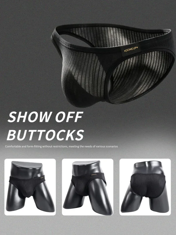Quần Lót Nam Gân Họa Tiết Nam Ngắn Nylon Elastane Quần Lót Nhẹ Mỏng Thoải Mái Nam Tam Giác Quần Lót M‑XXL — image 15