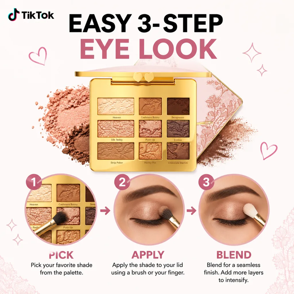 น่ารักเก๋ 9 สีอายแชโดว์ Palette Matte Shimmer อายแชโดว์ Mini แบบพกพาแต่งหน้า Palette อายแชโดว์อเนกประสงค์ — image 3