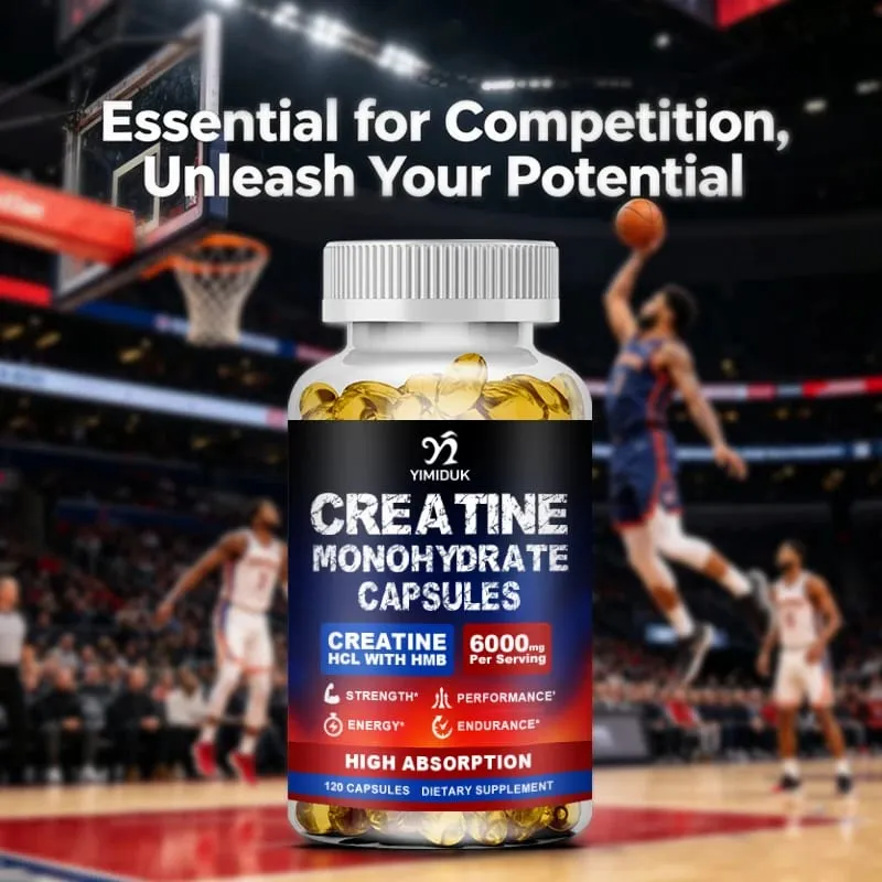 High Absorption Creatine Capsules with Mixed Creatine Vitamin E Boost Muscle Growth Extend Workout Accelerate Recovery — image 3