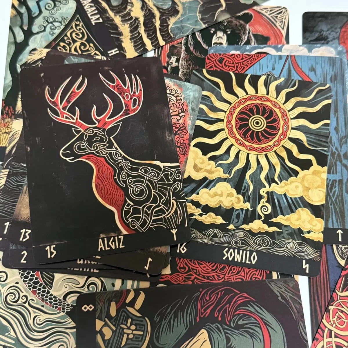 Norwegian Woodcut Runes Deck 24pcs English Version The Elder Futhark Runes Deck Oracle — image 4