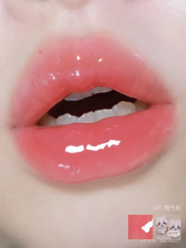 Pinkbear Single Blush Serbaguna Krim Cermin Lip Gloss Matte Lip Cream Air Kilauan cahaya Mekap Bibir Tahan Lama — image 5