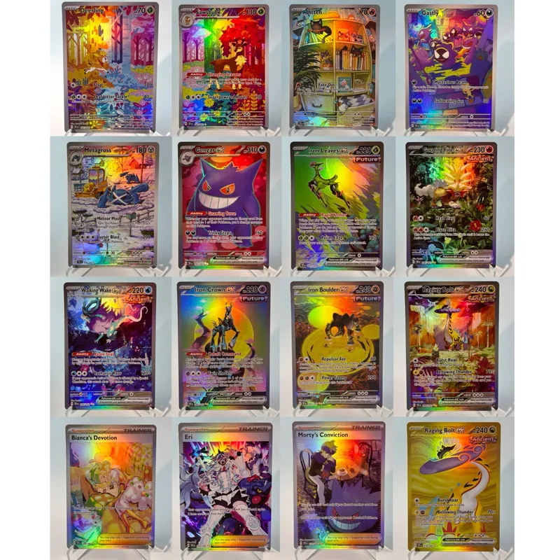 Juego de Base de tarjetas PKM, chispas emergentes, paquete PTCG123 GX, arcoíris holográfico Ex GX, colección poco común, juguetes de batalla, regalos para pasatiempos — image 14