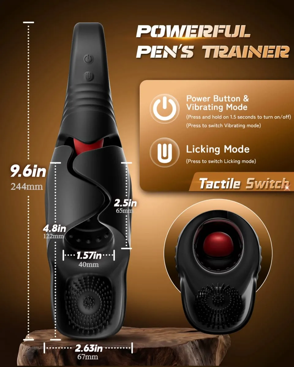 Masturbador para lamer para hombres, estimulador de glande, vibrador para glande, masajeador de pene, clímax Oral, Juguetes sexuales para hombres y adultos — image 5