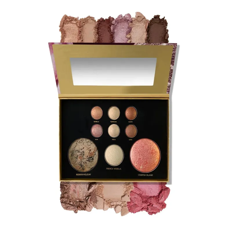 Tuscan Dreams Holiday Baked Starter Kit (4-teilig) – Make-up-Palette für das ganze Gesicht, Grundierung mit Pinseln in limitierter Auflage