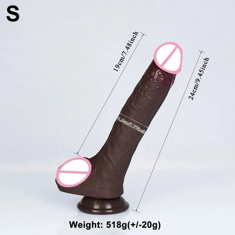Realistische 4 Maten Zachte Grote Dildo Dubbele Siliconen Zuignap Penis Koppels Masturbatie Zachte Pik Vrouw Man Anale Adult Sex speelgoed — image 12