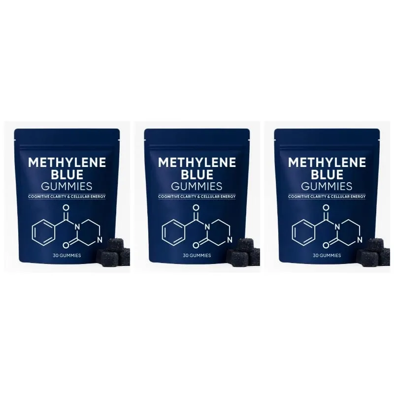 Methylenblaue Gummibonbons, 5 mg, 30/60 Karat, Blaubeergeschmack für anhaltende Energie, geistige Klarheit und Stimmung, zelluläre Unterstützung — image 8