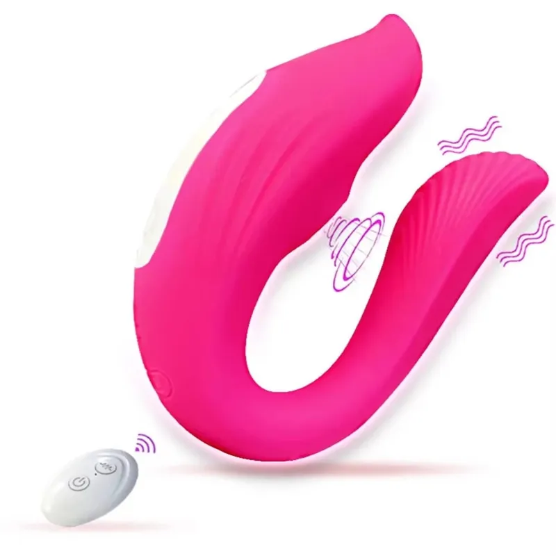 Kraftig sugende trådløs fjernbetjening Vibrator Bærbar U-formet dildo massageapparat Dobbelt klitoris stimulation par voksen sexlegetøj til kvinder — image 8