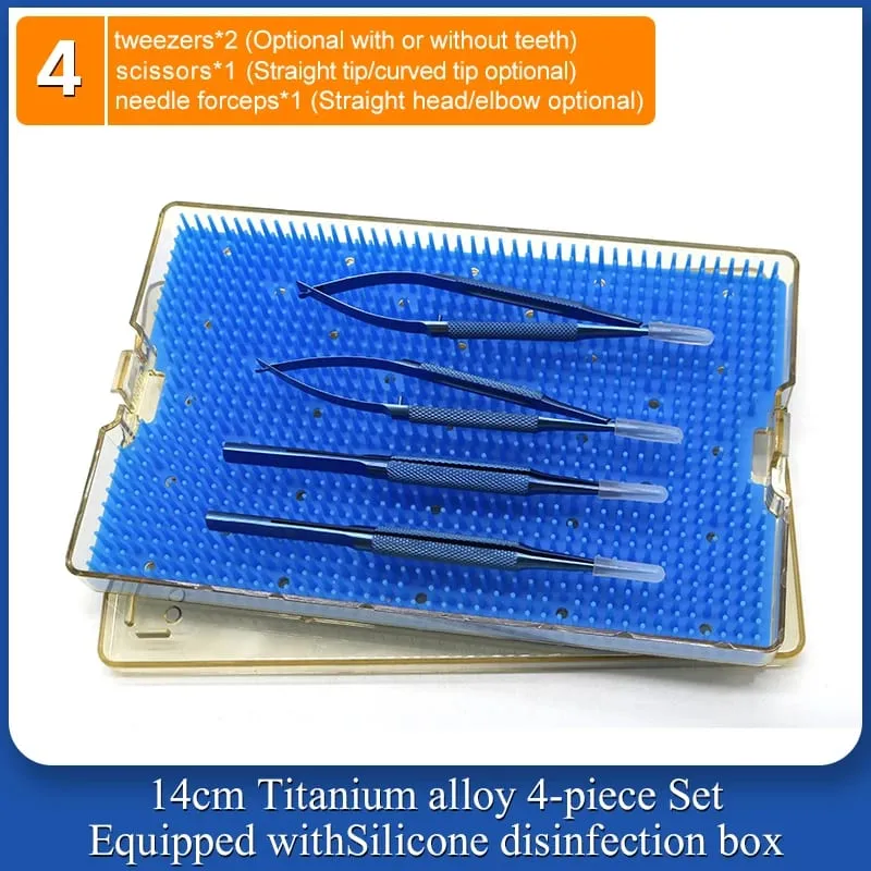 4 Pieces/set Of Ophthalmic Microsurgery Instruments 12/16/18cm Scissors+Needle Holder+tweezers Stainless Steel Surgical Tools — image 17