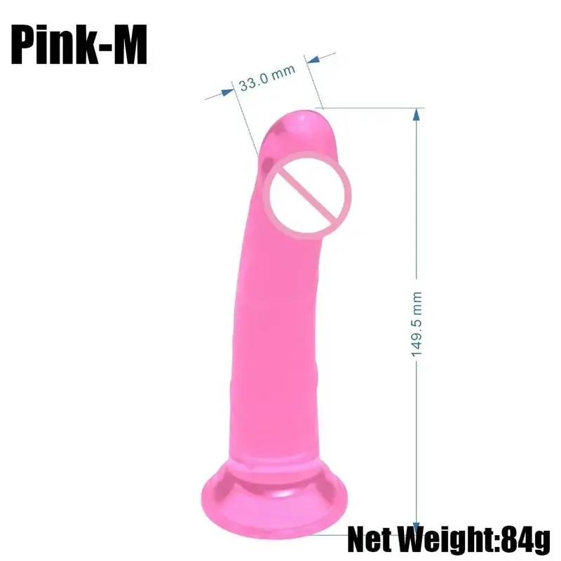 Realistico piccolo dildo in gelatina di silicone per donne con ventosa compatibile con strapon plug anale giocattolo del sesso per adulti per donne — image 13