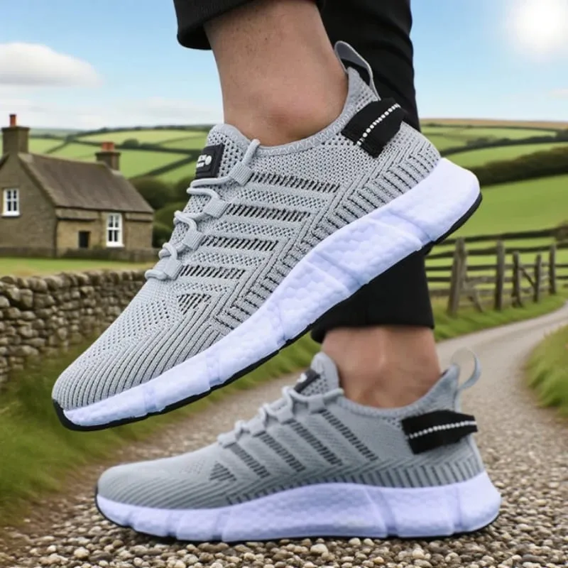 Løbesko med bløde såler til mænd Åndbar mesh Fleksibel Casual sneakers Komfortable bæredygtige såler Tennis træningssko — image 9