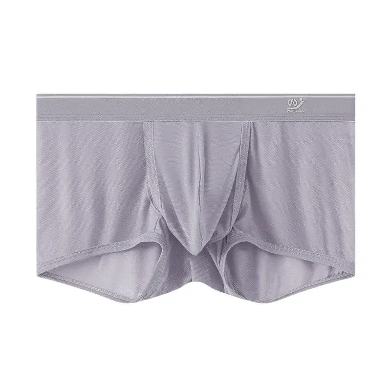 1 PCS 얼음 실크 공간 캡슐 속옷 남자 구획 솔리드 여름 통기성 울트라 얇은 복서 반바지 Transparentes Hombre — image 13