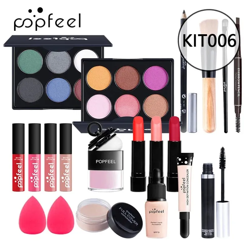 Makeup Full Kit Female Make Up Set Eye Shadow Eyeshadow Palette Lip Gloss Mascara Eyeliner Brushes Bag Make-up for Women