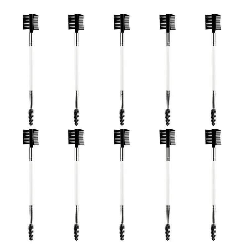 3/10 PC 1PC Doppelseitige Augenbraue Kamm Pinsel Schönheit Make-Up Pinsel Wimpern Applikator Professionelle Bilden Werkzeug — image 15