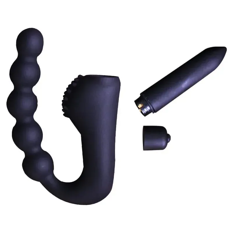 Perline vibranti massaggiatore prostatico plug anale motori impermeabili 10 velocità stimolazione culo ano silicone uomo donna giocattoli del sesso — image 3