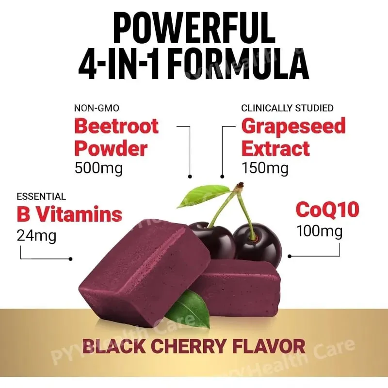 Gummie z červené řepy s vitamíny B CoQ10 Extrakt z hroznových jader Rostlinné měkké žvýkačky Denní energetický doplněk — image 5