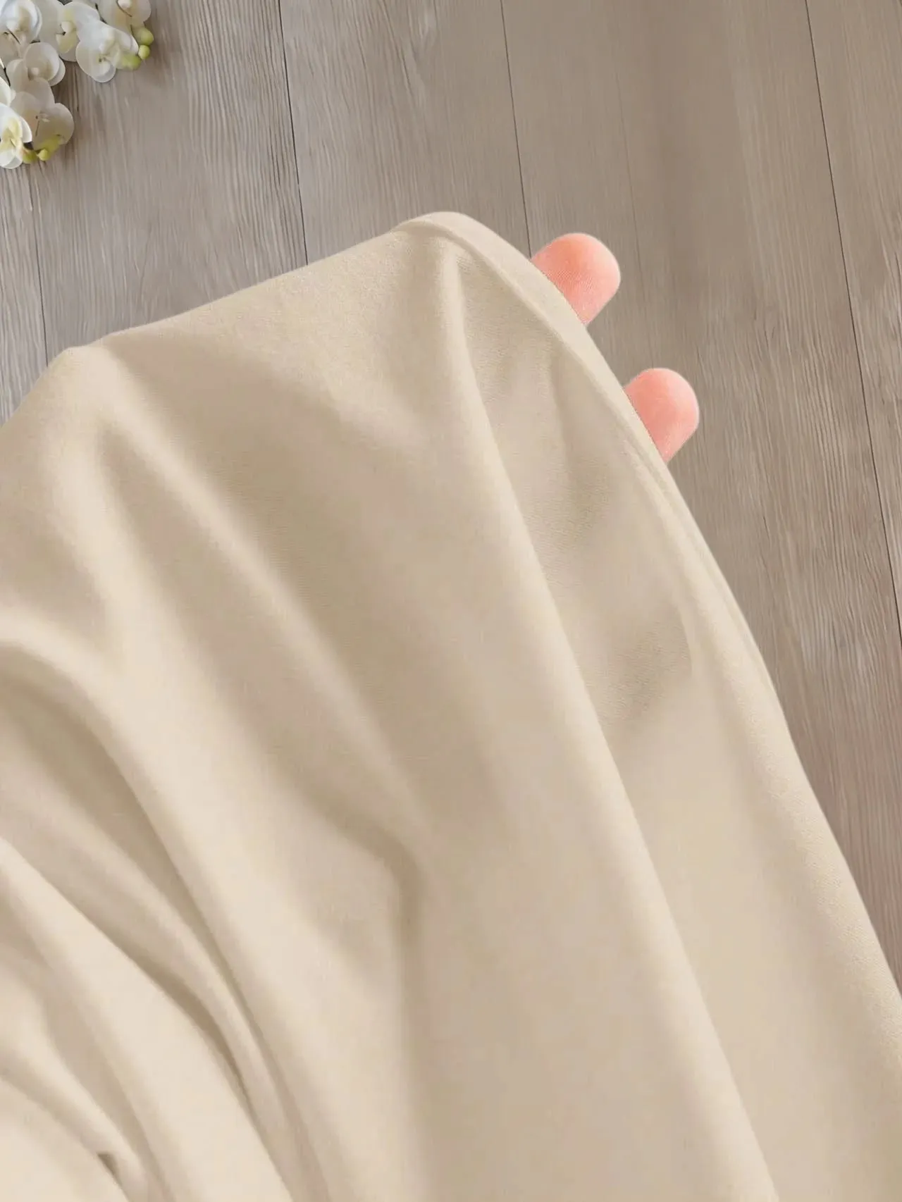Baju Badan Ruched Satu Bahu Wanita Butiran Logam Warna Pejal Baju Badan Tanpa Lengan — image 5