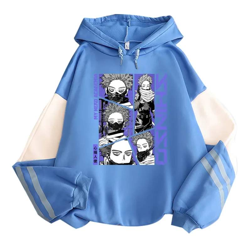 Anime My Hero Academia Hoodies Shinso Hitoshi Print Pullover Sweatshirts Harajuku Cartoon Style Crewneck Women Men Street Hoody — image 4