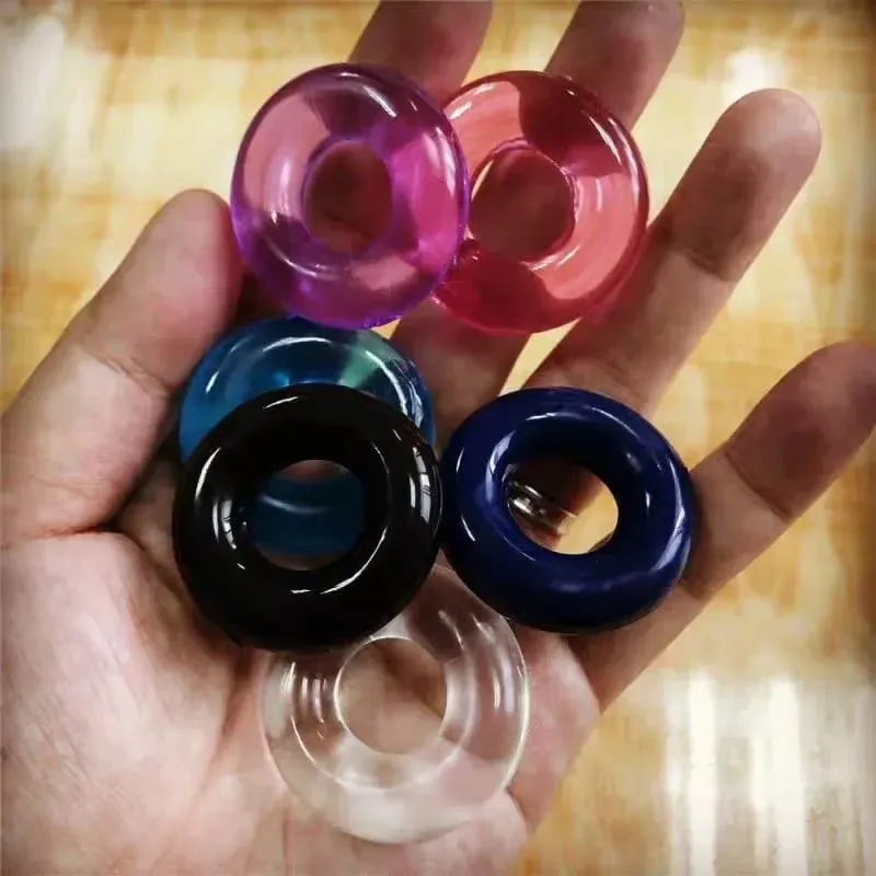 5/10 Buah Cincin Penis Tahan Lama Silikon Pria Dewasa Penunda Ejakulasi Cincin Karet Ayam Mainan Seks Pembesaran Penis untuk Cincin Seks Pria