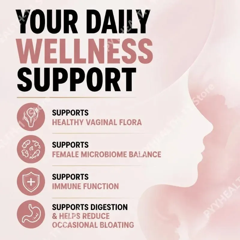 Gummies Flora ช่องคลอดพร้อมแลคโตบาซิลลัส Acidophilus และวิตามินซีรองรับ Microbiome Balance เพศหญิง 60 Gummies — image 3