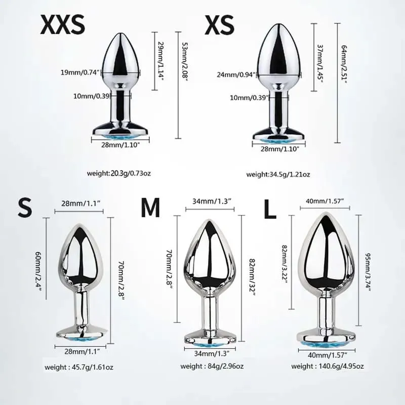 Metal Smooth Anal Plug Stainless Steel Jewelry Base Smooth Butt Plug Prostate Massager Dildos Anus Stimulator Adult Sex Toys