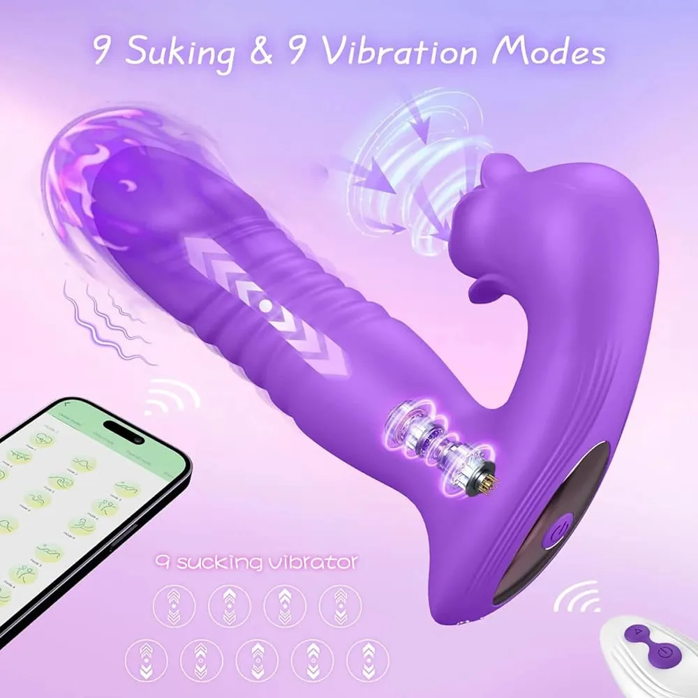 APP Rose poussée vibrateur forte succion femme jouet portable g-spot Clitoris stimulateur femme Clitoris masturbateur gode Sex Toy — image 2