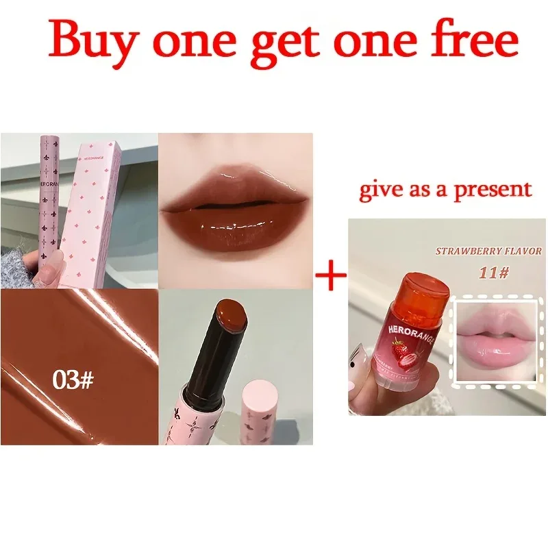 Herorange 1+1 Lip Set Hydrating Long Lasting Glitter Lip Makeup Portable Holiday Gift — image 4