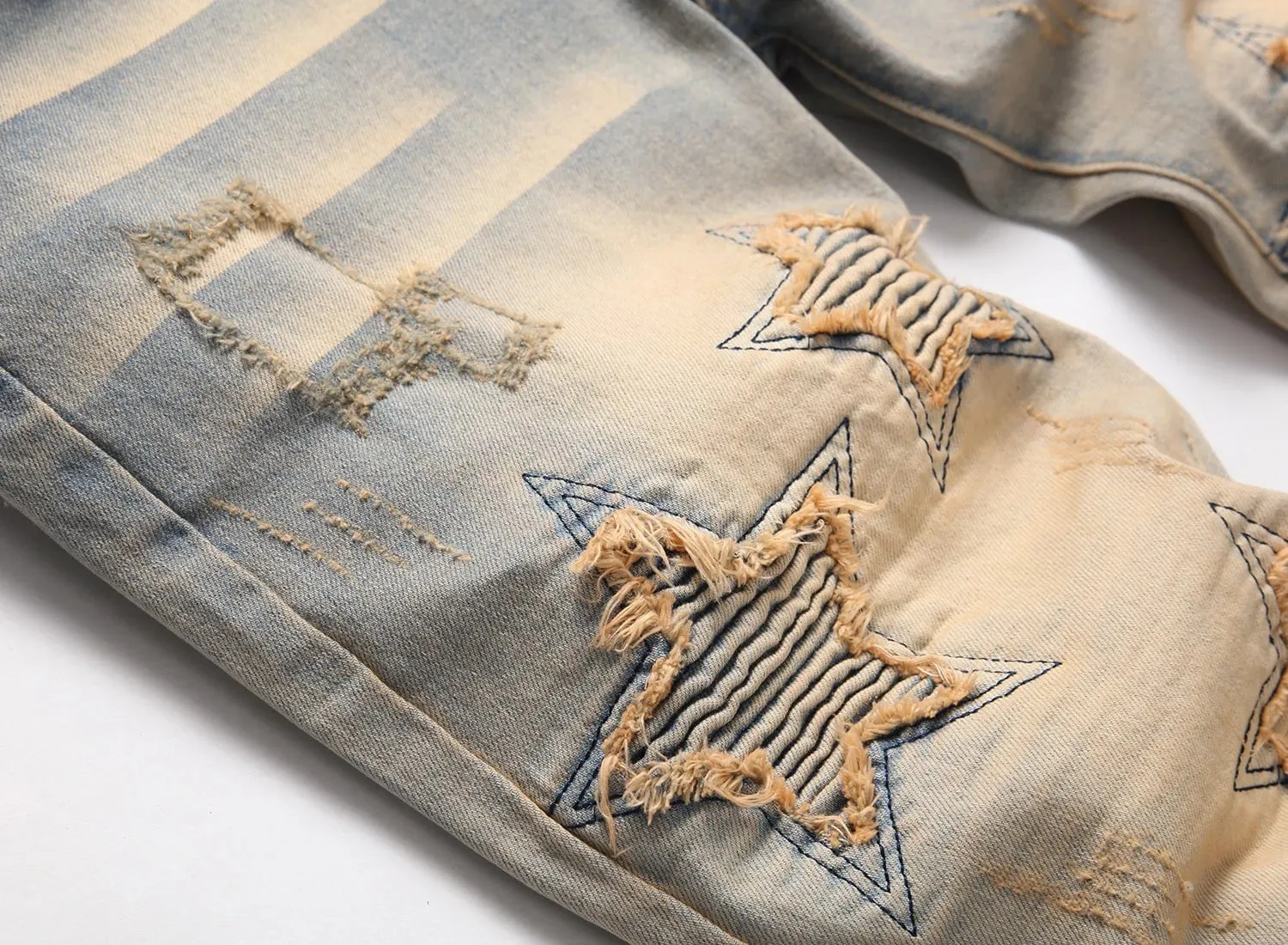 Seluar Jeans Vintaj Lelaki Pensel Seluar Regangan Pinggang Tengah Pinggang Lurus Seluar Panjang Buku lali 2024 Musim Gugur Denim Pakaian Jalanan — image 4