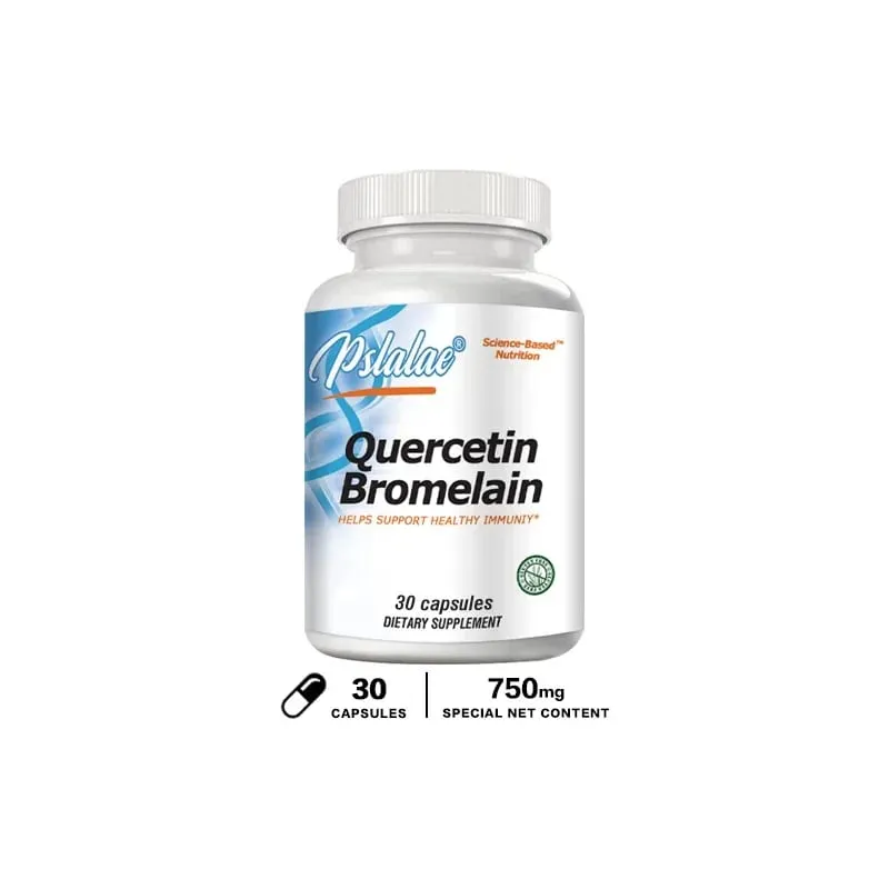 Quercetin Bromelain Immune Support Heart Joint & Respiratory Health Non-GMO Vegan Capsules