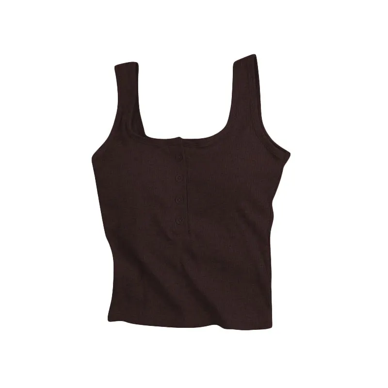 Dames effen kleur spaghettibandjes mouwloos slank hemdje met borstkussen zomerkleding buiten vrouwelijke korte tops vesten — image 13