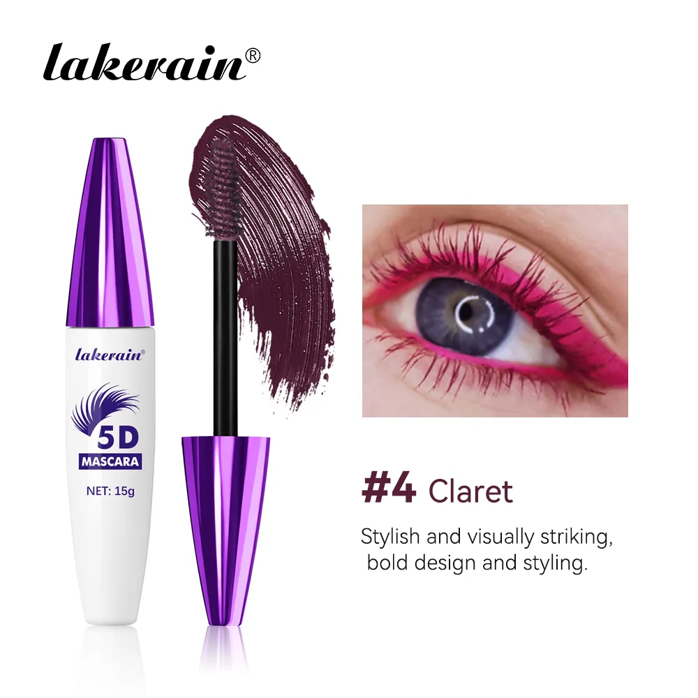 5D มาสคาร่ากันน้ำ Long Lasting Volumizing Curling ยาว Smudge Proof สี Eye Make Up Party เทศกาลเครื่องสำอาง — image 8