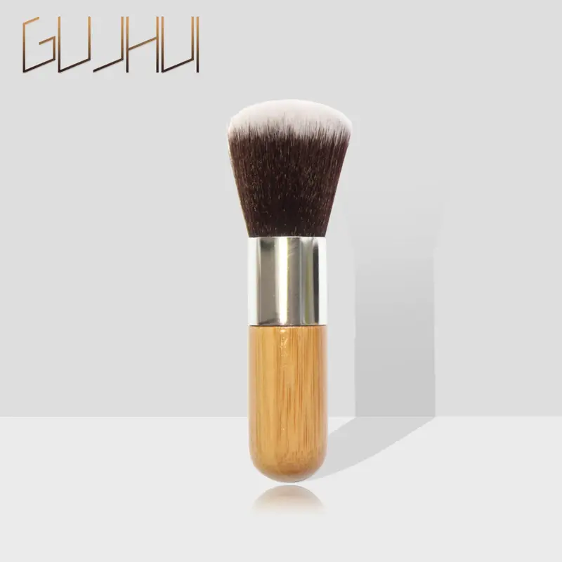 1PC Mode Runde Kopf Bambus Griff Gesicht Make-Up Pinsel Foundation Puder Rouge Pinsel Kosmetik Pinsel Pro Schönheit Make-Up-Tools
