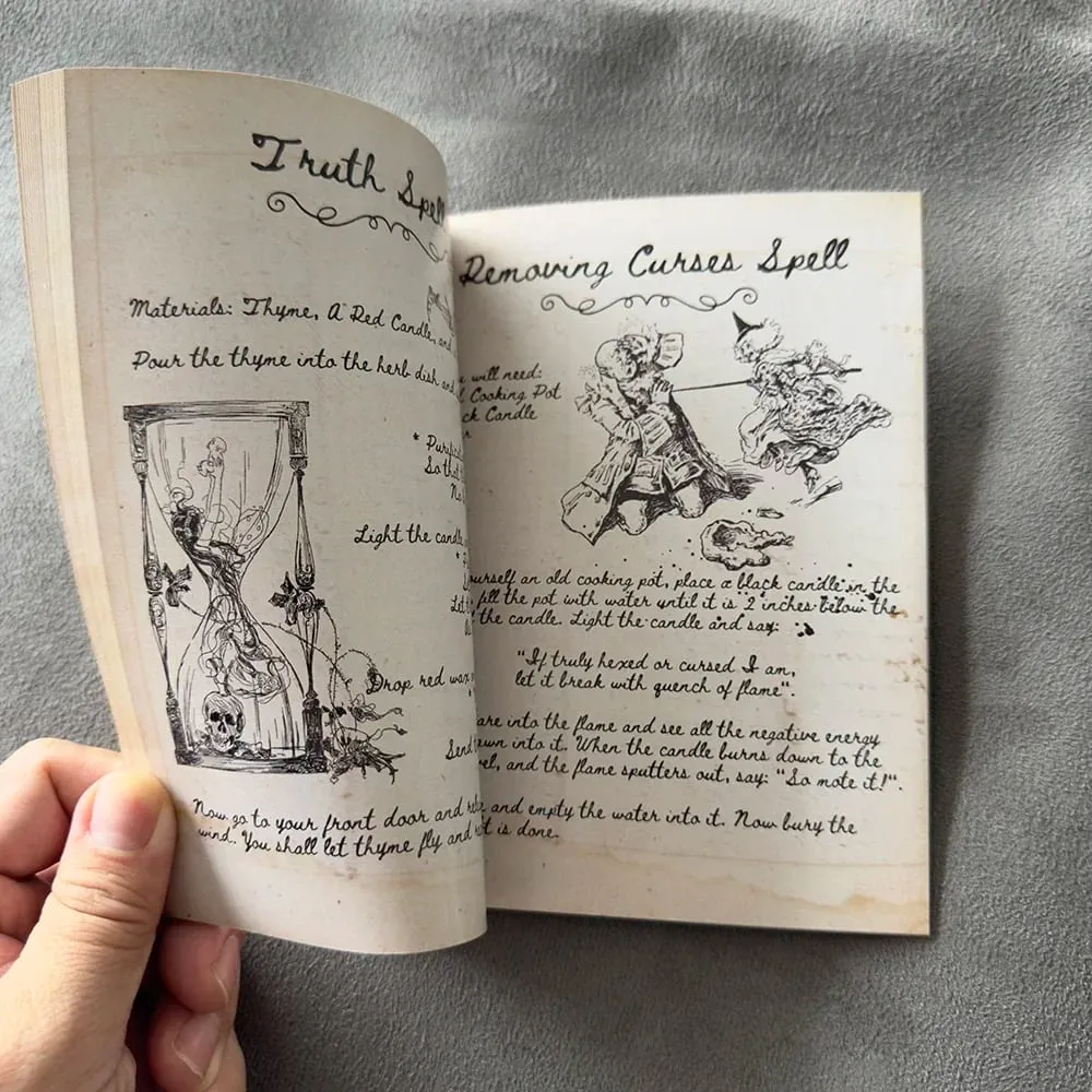 Alte Hexenzauber-Bündel, 49 Zauberkarten, 66 Seiten alte Hexerei, handgeschriebenes Zauberbuch der Schatten oder Grimoire-Zaubertrank — image 3