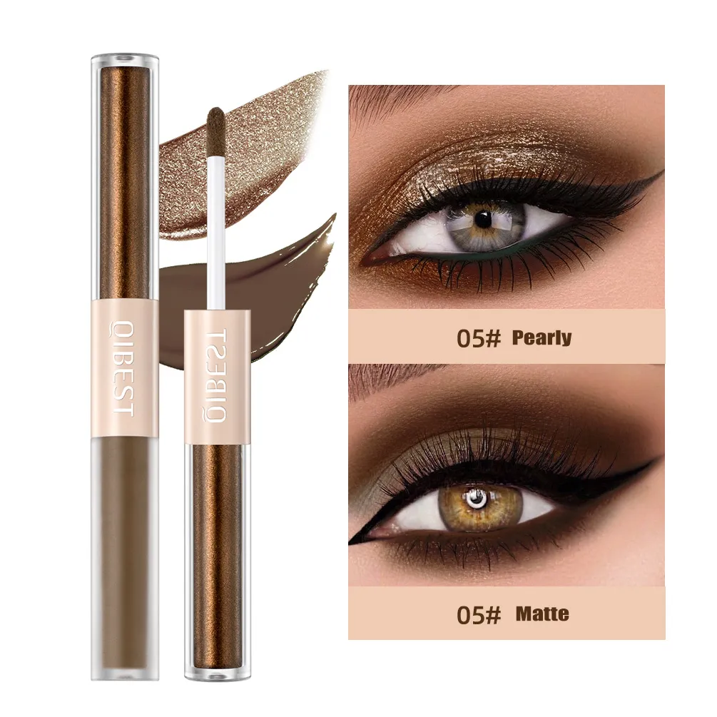 2 In 1 Stick Pearly Matte Lidschatten Creme Glatte Nude Augen Make-Up Flüssige Kontur Schatten Stick Wasserdicht Schimmer Hohe licht Stift — image 4