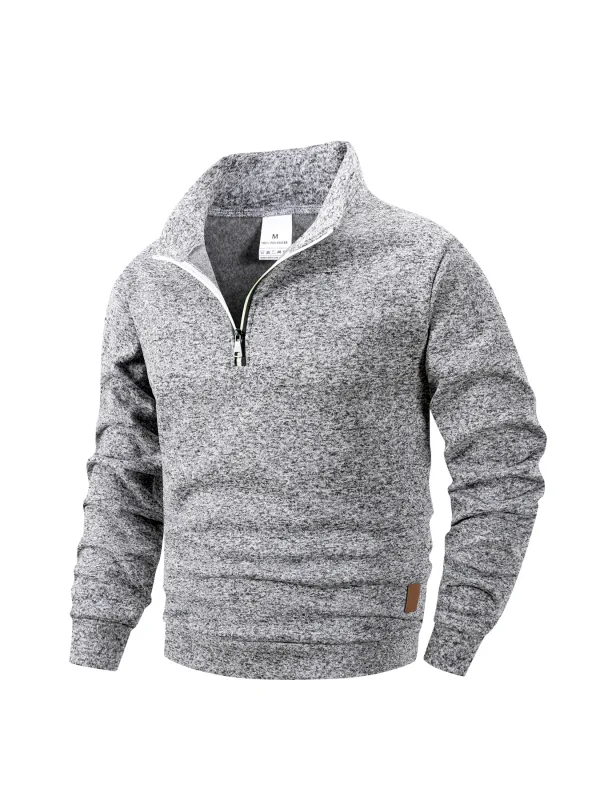 Sweatshirts pour hommes Pull-over plus épais d'automne Pull-over à demi-fermeture Éclair Hiver Masculin Col roulé Sweat-shirt à capuche Extérieur