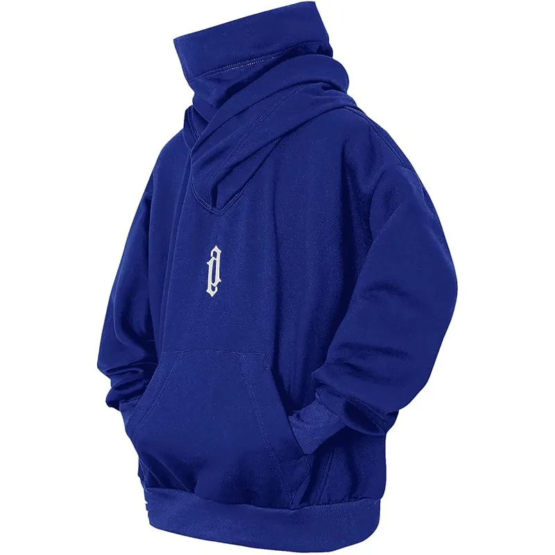 Embroidery Turtleneck Sweatshirt Oversized Y2K Men Women Hoody Japanese Ninja Hoodies Autumn Hip Hop Fleece Pocket Streetwear — image 2