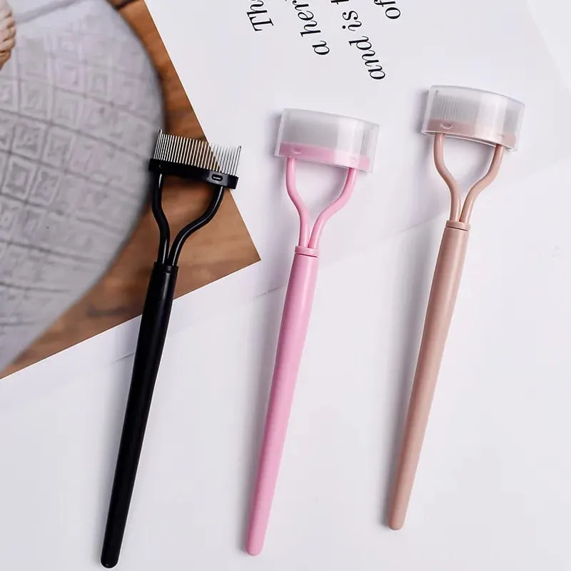 Séparateur de cils dents en métal recourbe-cils droits beauté maquillage brosse à cils en acier inoxydable peigne Mascara Curl outil de maquillage — image 6