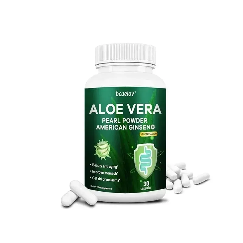 Aloe Vera ekstrakt kapsler hjælper med at lindre forstoppelse tyktarmsrensning og afgiftning og styrer vægtmetabolisme — image 8