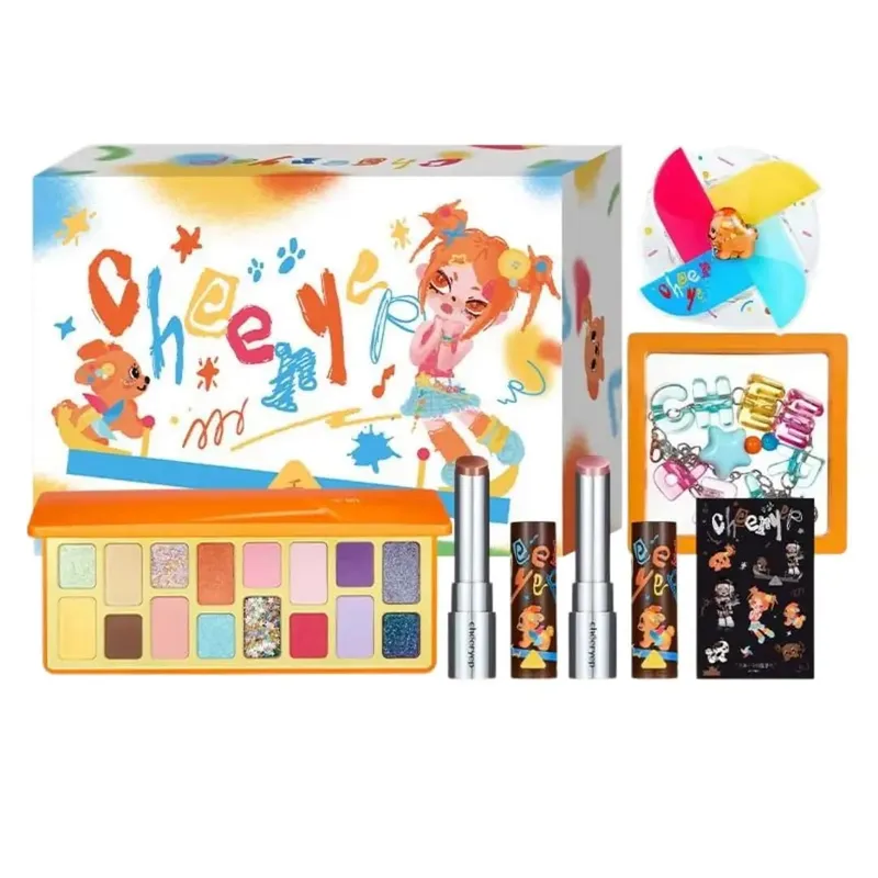 Chéeryep Makeup Set 16 odstínů Paletka očních stínů Solid Lip Gloss Cosmetic | Kompletní kosmetická sada s pevným leskem na rty — image 3