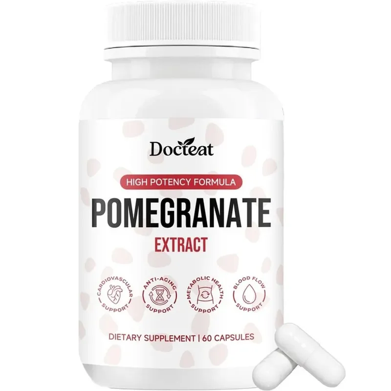Docteat Capsules d'extrait de fruit de grenade Ellagitannin Défense antioxydante Soutien immunitaire et équilibre oxydatif 60 Capsules