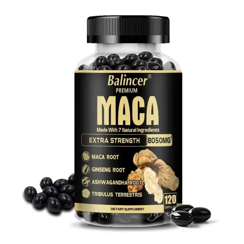 Kapsul Akar Maca Premium 7in1 dengan Ashwagandha Ginseng dan Banyak Lagi - Prestasi Nergy dan Sokongan Mood — image 8