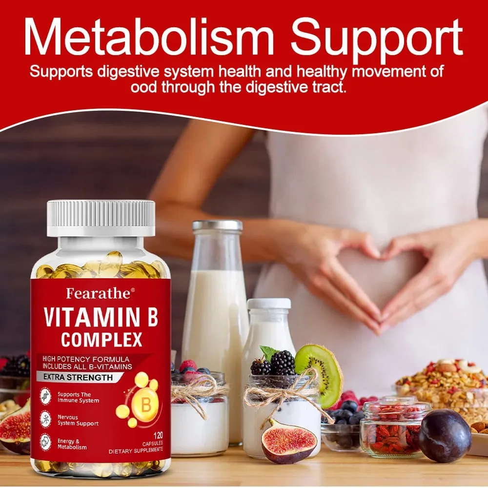Vitamin B-Complex Vitamin Supplements (B12 B2 B3 B6 Folic Acid &Biotin) Immune & Energy Support Immune Health — image 2