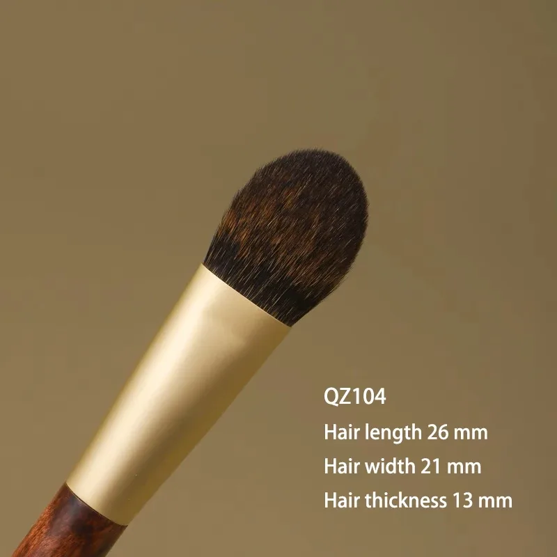 전문 수제 메이크업 브러쉬 1PC 소프트 다람쥐 헤어 블러쉬 형광펜 브러쉬 아프리카 로즈 우드 핸들 메이크업 브러쉬 — image 10