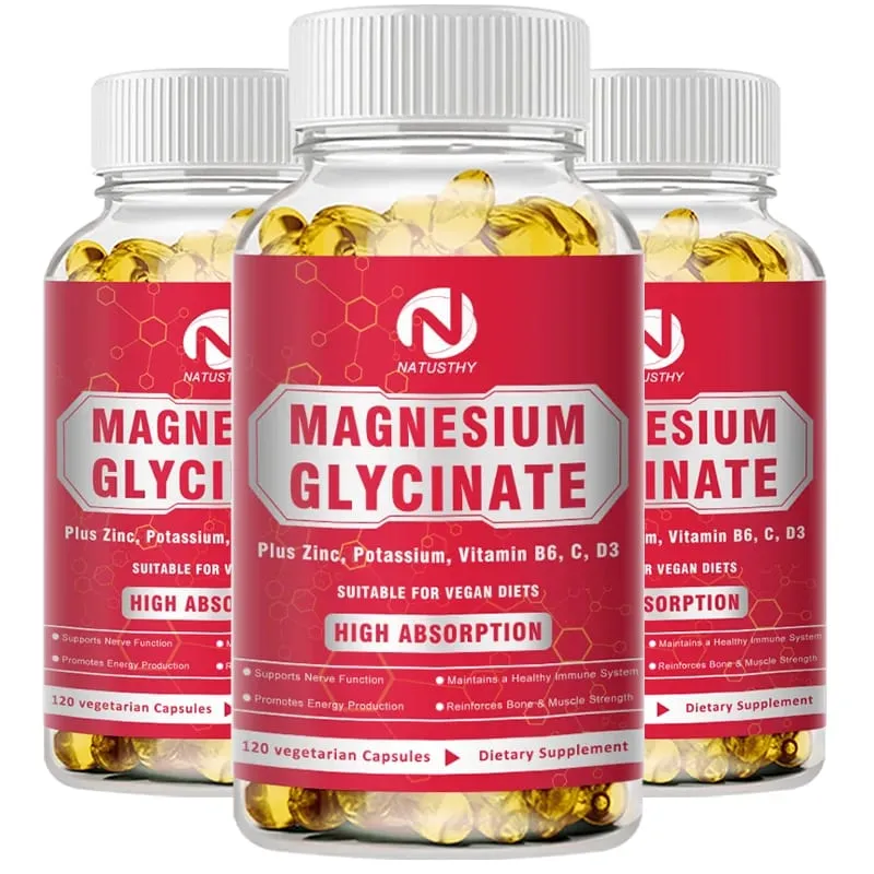 Magnesiumglycinat-Kapseln mit Zink-Kalium für die Gesundheit des Muskel-Herz-Knochen-Immunsystems — image 8