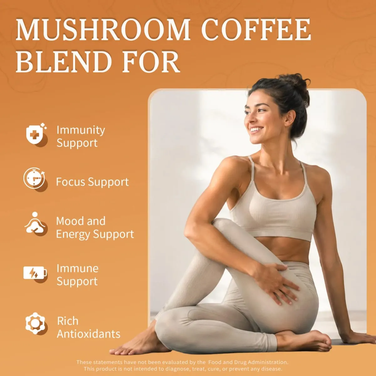 Beworths Reishi Mushroom Coffee Boost Brain Memory and Cognitive Clarity Immune System & Digestion Health Energy Supplement