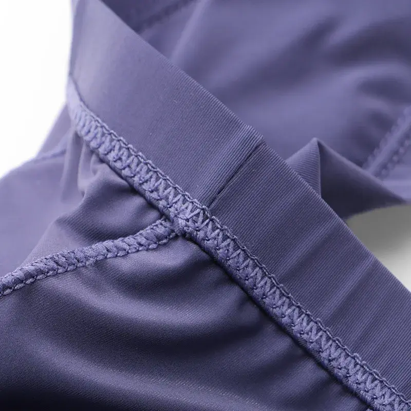 Men's Panties Ice Silk Breathable Underwear Thin See-Through Bikini Slip Homme Sexy Ultra Low Waist Bulge Pouch Boxer Briefs — image 4