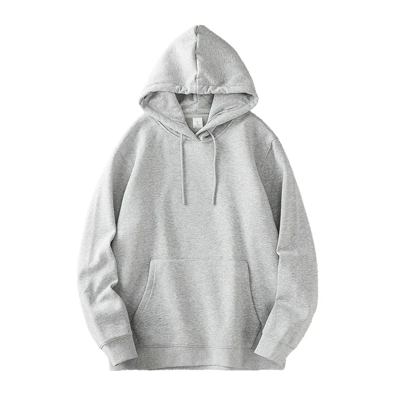 เสื้อลำลองสำหรับชายฤดูหนาว Ticken สีทึบหลวมพื้นฐานขนแกะ Hoodies เสื้อแขนยาวผู้ชายเสื้อผ้า — image 7